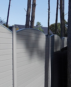 Natural wood grain creates a modern look.