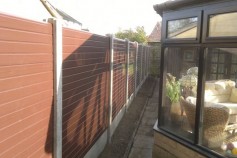 Classic brown in existing concrete posts.